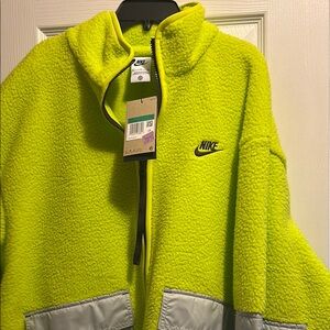 Nike Kids Neon Yellow Fleece Jacket